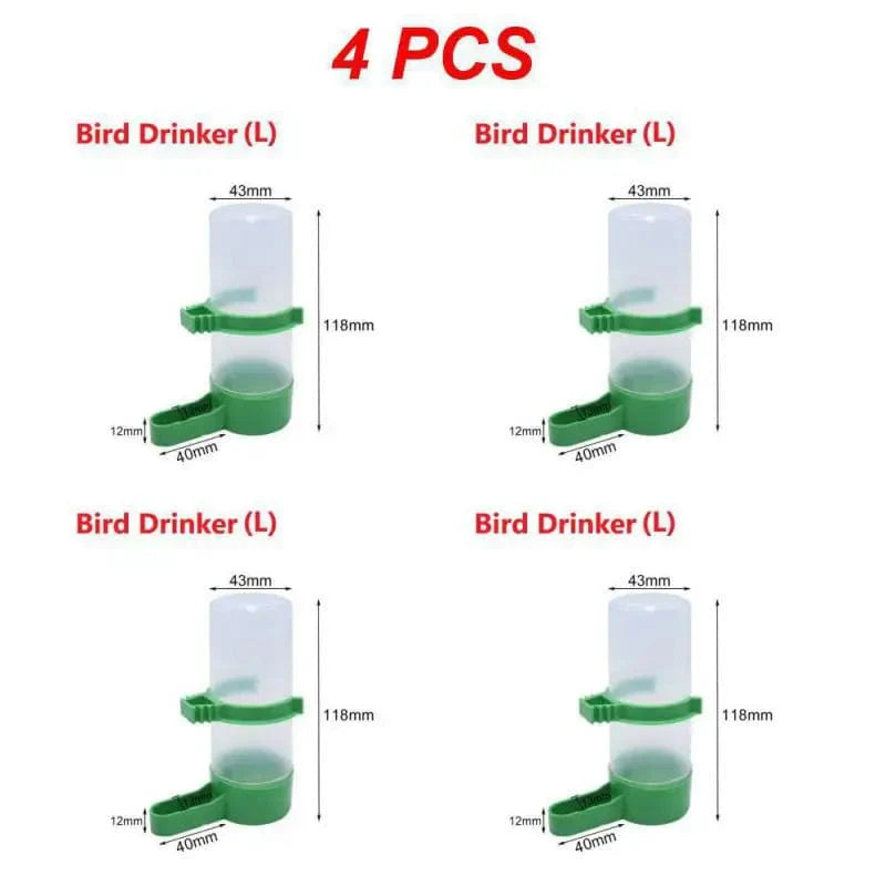 1/2/4PCS Vogeltränke Kunststoff Futter Wasser Fütterung Automatischer Trinknapf Papagei Haustier Papagei Trinkbecher Schalen Haustier Vogelbedarf | Karnz