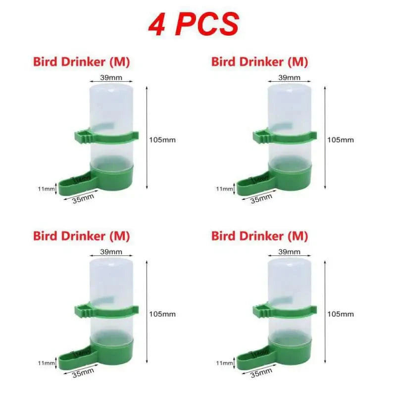 1/2/4PCS Vogeltränke Kunststoff Futter Wasser Fütterung Automatischer Trinknapf Papagei Haustier Papagei Trinkbecher Schalen Haustier Vogelbedarf | Karnz