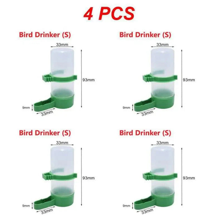 1/2/4PCS Vogeltränke Kunststoff Futter Wasser Fütterung Automatischer Trinknapf Papagei Haustier Papagei Trinkbecher Schalen Haustier Vogelbedarf | Karnz