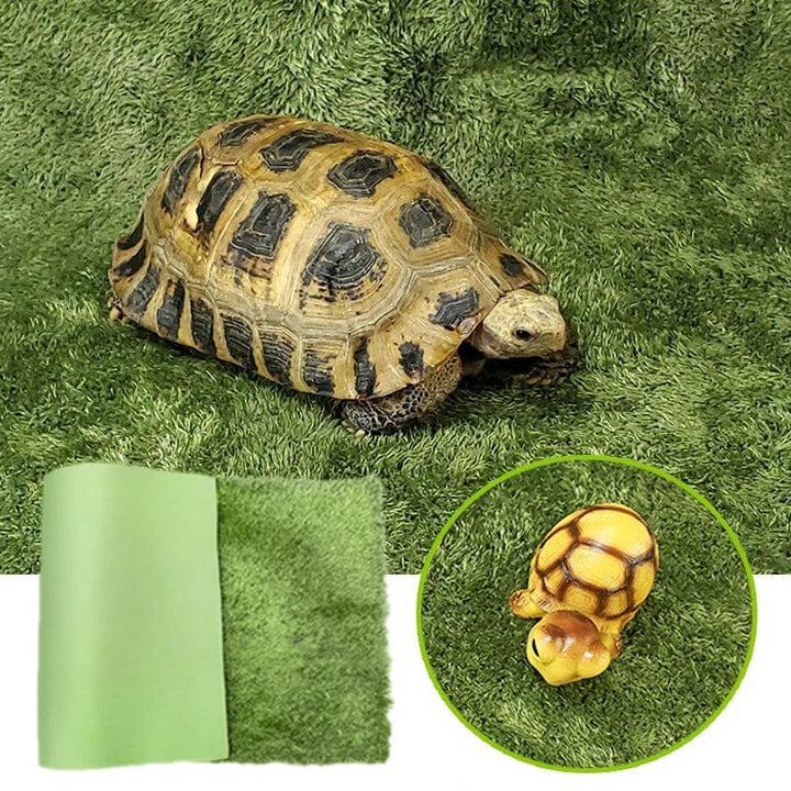 Verdickte doppelschichtige Reptilien Haustier Moos Teppich Polstermaterial Frosch Schildkröte Schlange Eidechse Matten befeuchtender Kunstrasen | Karnz