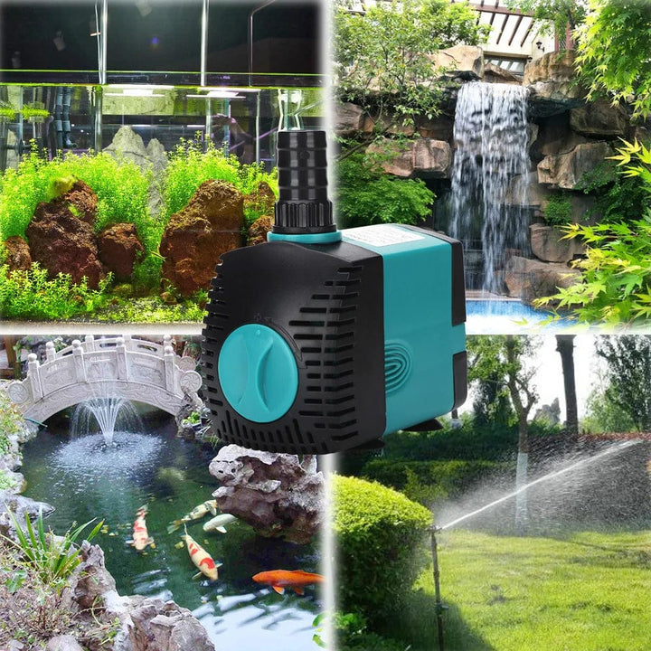 Ultra-Leise 3-60W Unterwasser-Wasserfontänenpumpe Filter Fischteich Aquarium Wasserpumpe Tank Fontaine EU US 220V-240V | Karnz