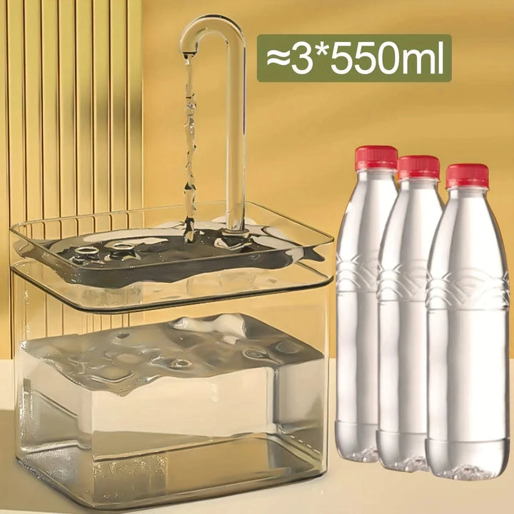 Ultra-leiser Katzenwasserbrunnenfilter Intelligenter automatischer Haustier Hundewasser Spender & Motorüberlastschutz Pumpe 1,5L Zirkulationsfilter | Karnz