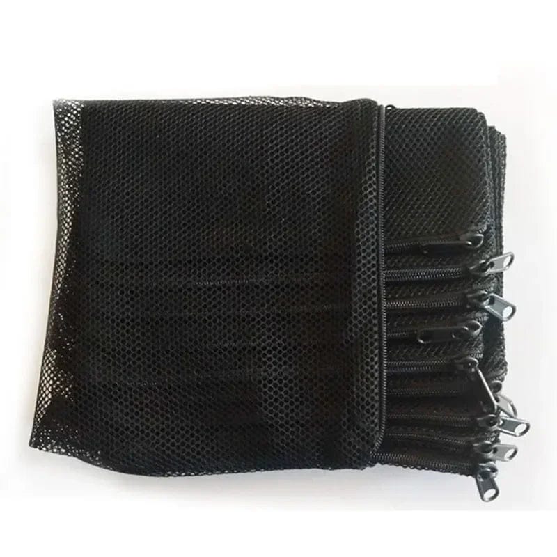 10Stk Filternetzbeutel Mesh-Beutel Aquarium Teich für Bio-Ball Kohlenstoffmedien Ammoniak Aquarium Fischtank Isolierbeutel Weiß Schwarz | Karnz