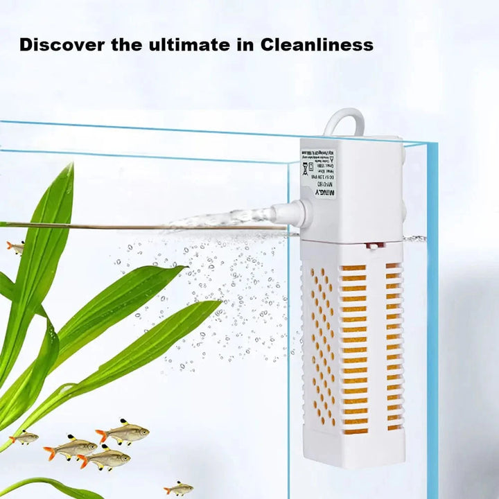 Submersible Aquarium Innenfilter mit eingebauter Umwälzpumpe Fischtankfilter Leiser USB-Filter für Fischtank | Karnz