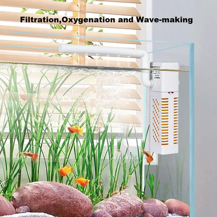 Submersible Aquarium Innenfilter mit eingebauter Umwälzpumpe Fischtankfilter Leiser USB-Filter für Fischtank | Karnz