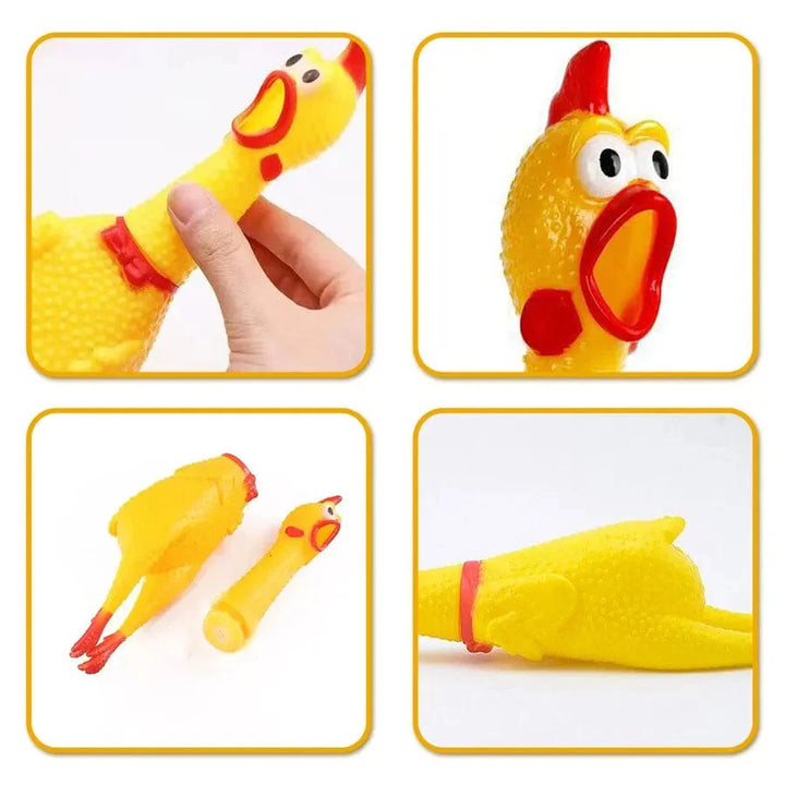 Gelbe schreiende Huhn Hundespielzeuge Neuheit und langlebiges Kauspielzeug Geräusch Quetschschrei Spielzeug | Karnz