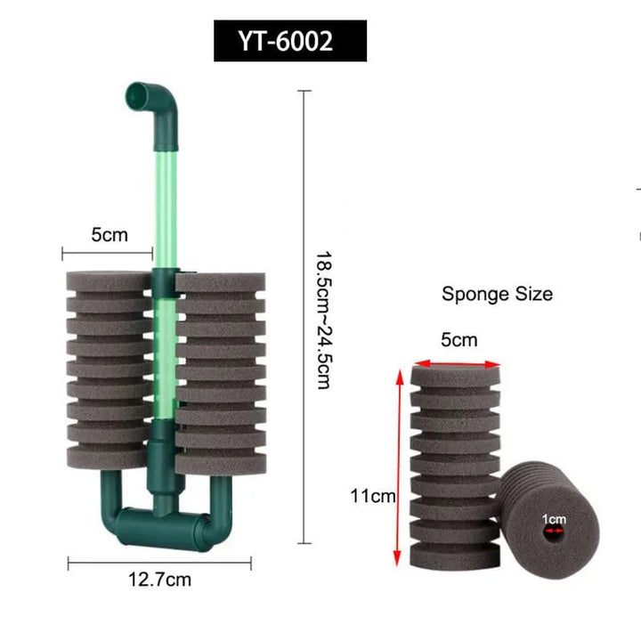 Neuer Bio-Schaumfilter für Aquarium Fischtank Garnelen Teich Luftpumpe Biochemische Filtration Geräuschloser Schaumstoff Aquarium Zubehör | Karnz