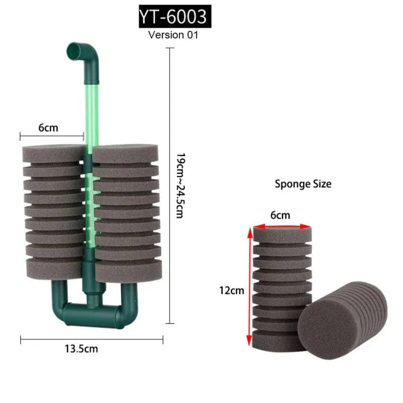 Neuer Bio-Schaumfilter für Aquarium Fischtank Garnelen Teich Luftpumpe Biochemische Filtration Geräuschloser Schaumstoff Aquarium Zubehör | Karnz