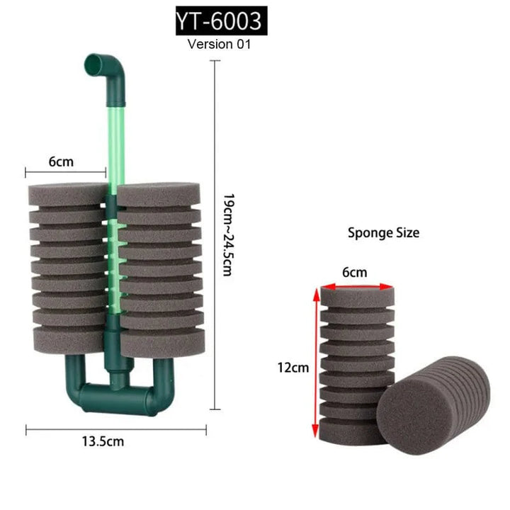 Neuer Bio-Schaumfilter für Aquarium Fischtank Garnelen Teich Luftpumpe Biochemische Filtration Geräuschloser Schaumstoff Aquarium Zubehör | Karnz
