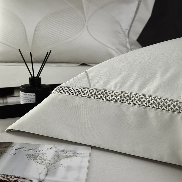 Platin Luxus Bettbezug Set – 1000 TC Baumwolle mit Seidigem Satin-Finish | Karnz