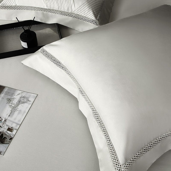 Platin Luxus Bettbezug Set – 1000 TC Baumwolle mit Seidigem Satin-Finish | Karnz