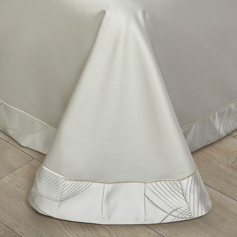 Platin Luxus Bettbezug Set – 1000 TC Baumwolle mit Seidigem Satin-Finish | Karnz
