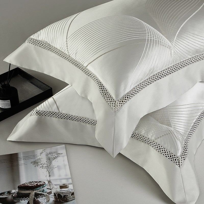 Platin Luxus Bettbezug Set – 1000 TC Baumwolle mit Seidigem Satin-Finish | Karnz