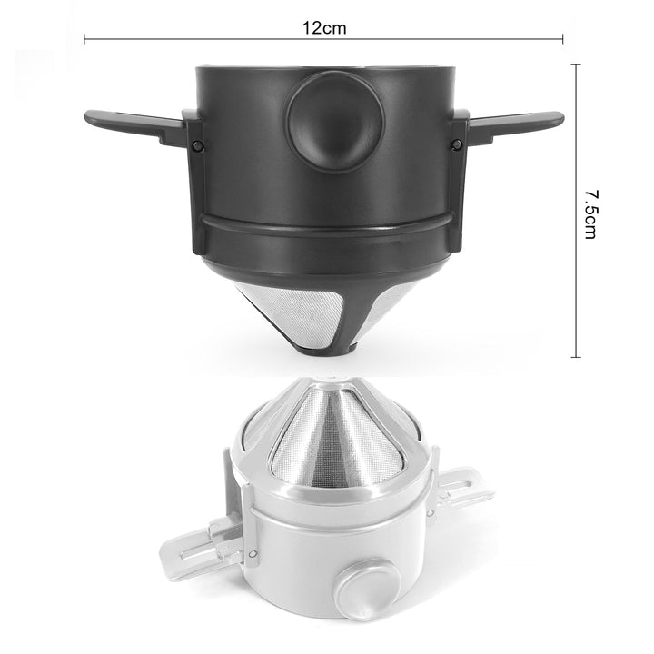 Portabler faltbarer Kaffeefilter aus Edelstahl wiederverwendbarer Kaffeetrichter | Karnz