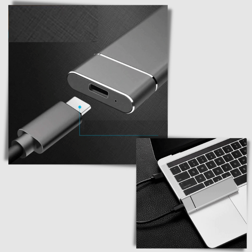 SafeStorage - Externe Mini-SSD-Festplatte 128 GB