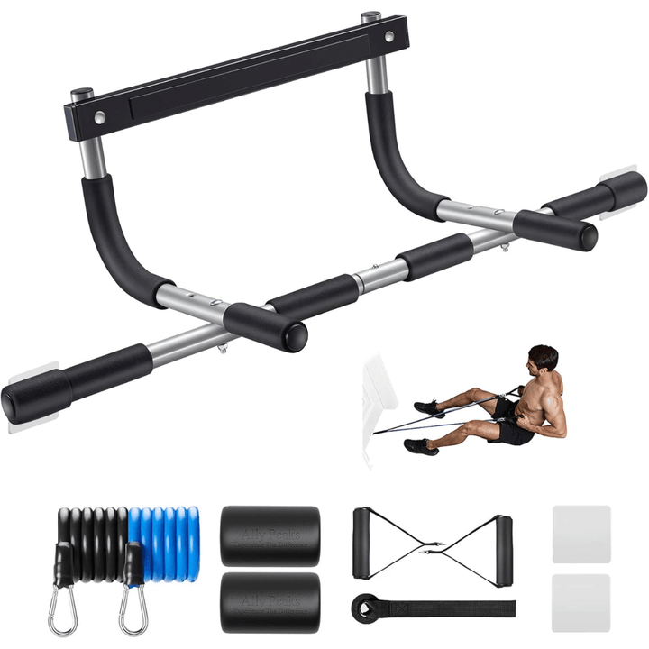 PowerGrip Klimmzugstange – Robuste Türrahmen-Klimmzugstange – Belastbarkeit: 200 kg – Verschiedene Griffmöglichkeiten für ein umfassendes Oberkörpertraining