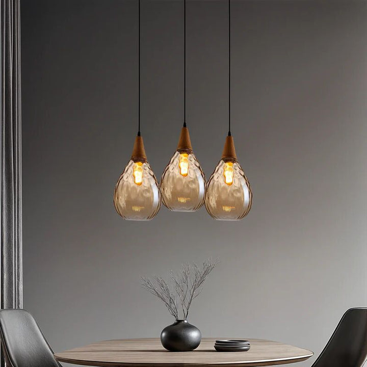 Vintage Tropfen Glas Pendelleuchte für das Esszimmer | Karnz