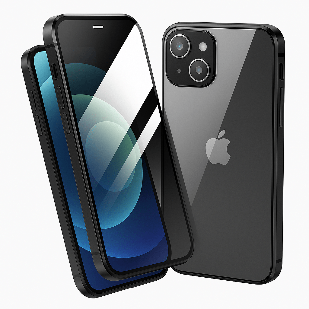 PRIVASHIELD – Magnetische Sichtschutzhülle mit Displayschutzfolie für iPhone