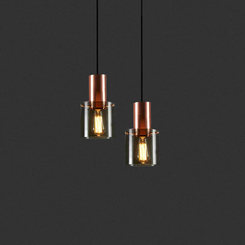 Moderne Pendelleuchte mit Rauchglas – E14-Fassung
