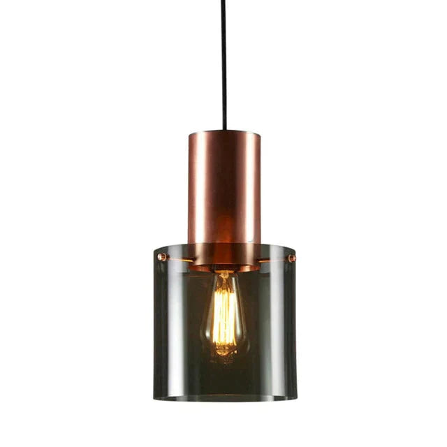 Moderne Pendelleuchte mit Rauchglas – E14-Fassung