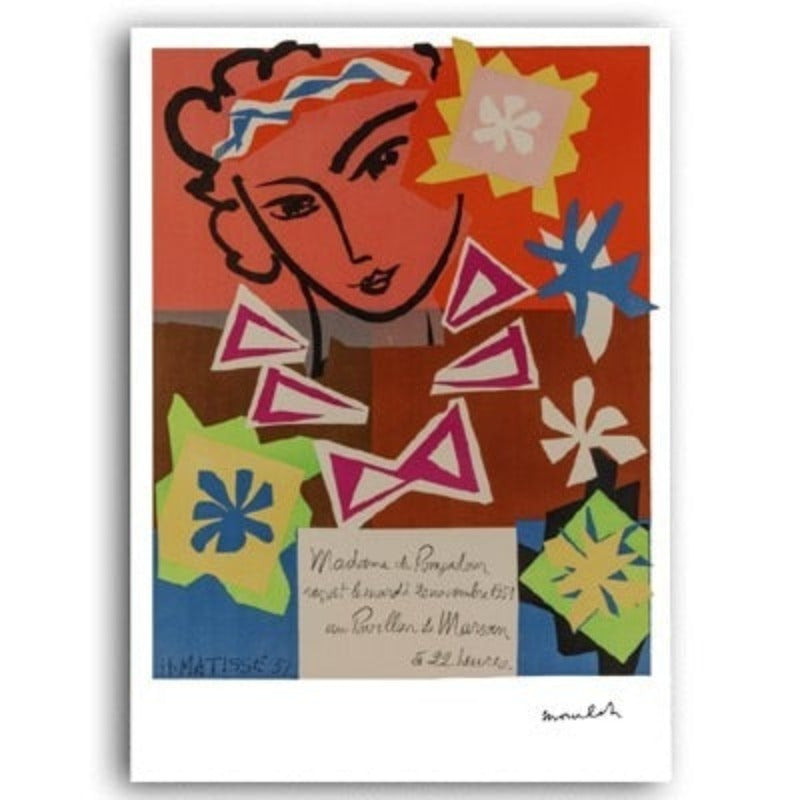 Vintage Abstrakt Matisse Retro Linie Figur Europa Öl
