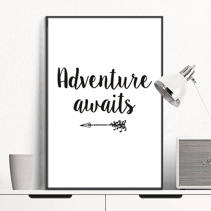 Adventure Awaits Pfeil - Leinwand Wandkunst Gemälde