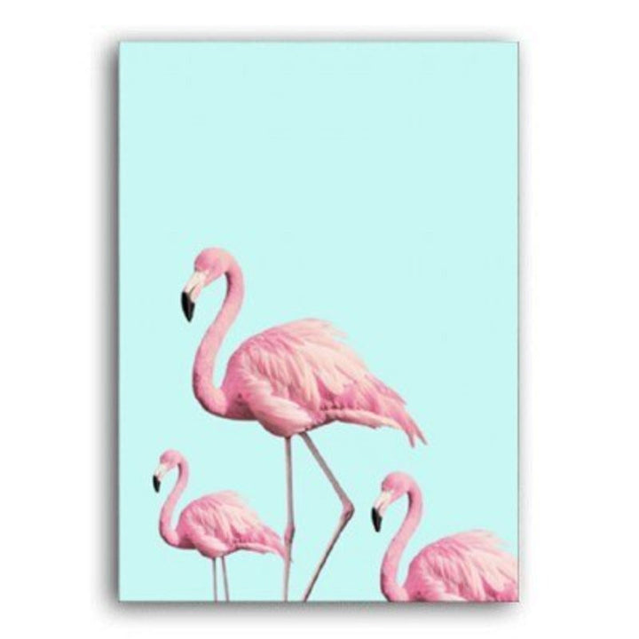 Nordischer warmrosa Flamingo - Leinwandbild
