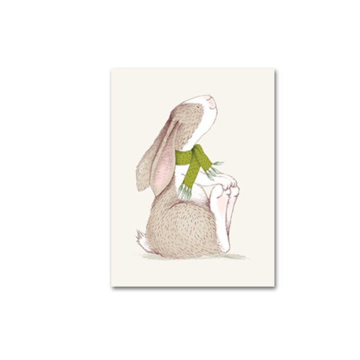Moderne Cartoon-Tierchen – Leinwandbild