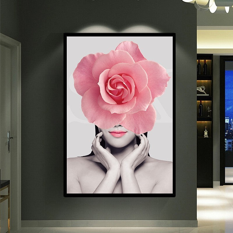 Pink Flower - Leinwand Wandkunst Malerei