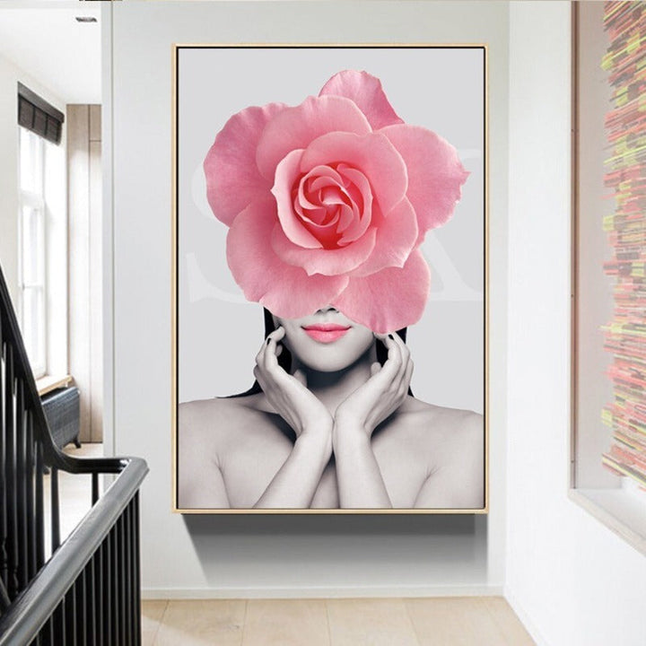 Pink Flower - Leinwand Wandkunst Malerei