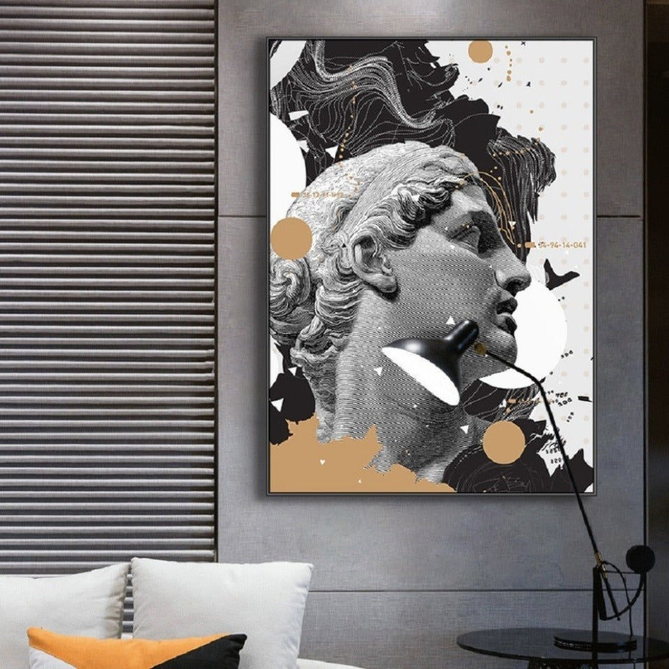 Renaissance-David-Figur-Skulptur – Leinwandbild