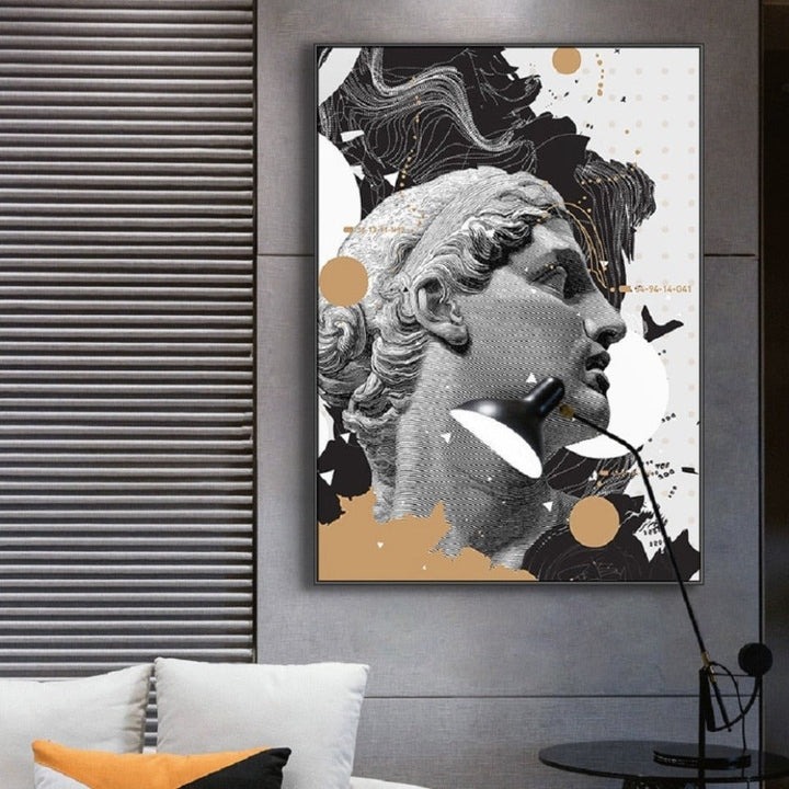 Renaissance-David-Figur-Skulptur – Leinwandbild
