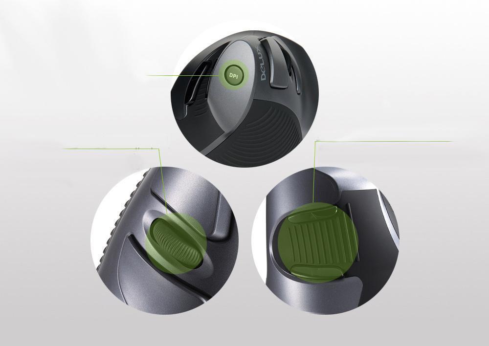 Ergonomische vertikale drahtlose 6-Tasten-Maus | Karnz