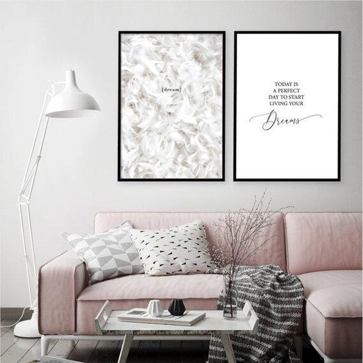 Poster und Druck aus weißem Leder – Leinwandbild