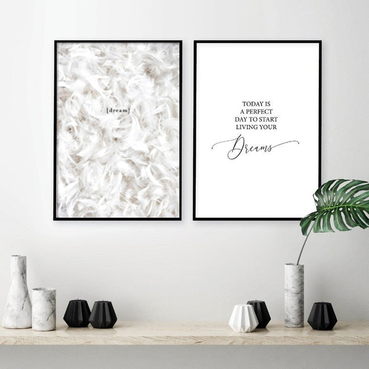 Poster und Druck aus weißem Leder – Leinwandbild