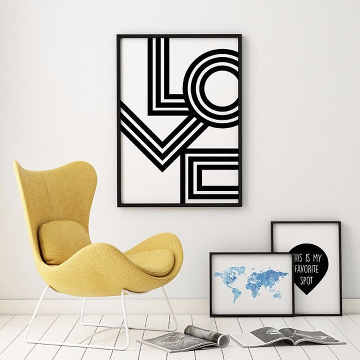 Liebe Wandkunst Minimalistisch - Leinwand Wandkunst Malerei