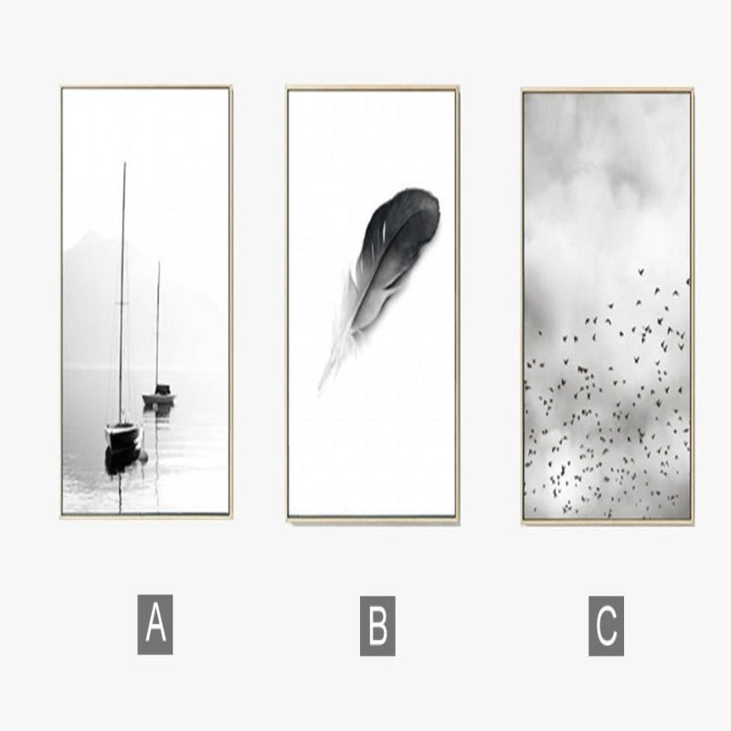 Abstract Feather - Leinwand Wandkunst Gemälde