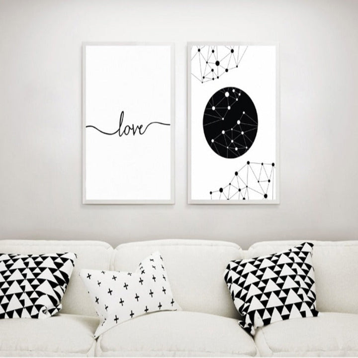 Liebe zur Geometrie - Leinwand Wandkunst Malerei