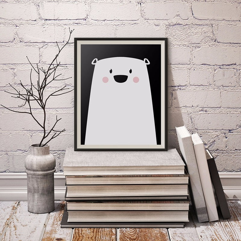 Baby Eisbär - Leinwand Wandkunst Gemälde