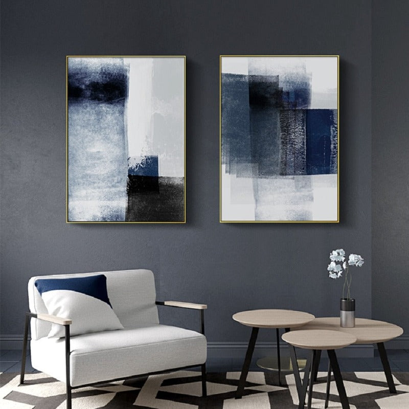 Abstrakte Aquarellimpressionen - Leinwand Wandkunst Gemälde