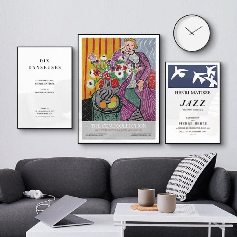 Vintage Abstrakt Matisse Retro Linie Figur Europa Öl