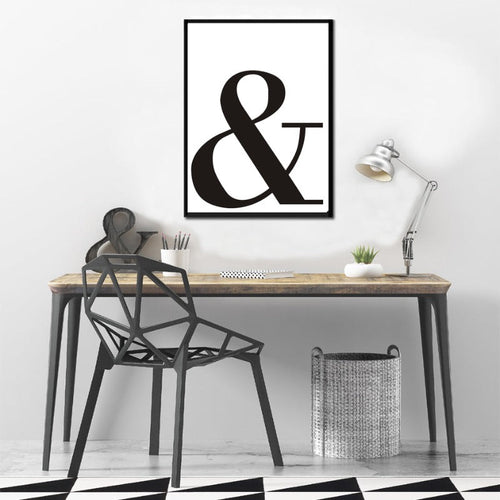 Ampersand-Symbol - Leinwand Wandkunst Gemälde