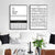 Nordisch-minimalistisches Wandbild in Schwarz-Weiß auf Leinwand