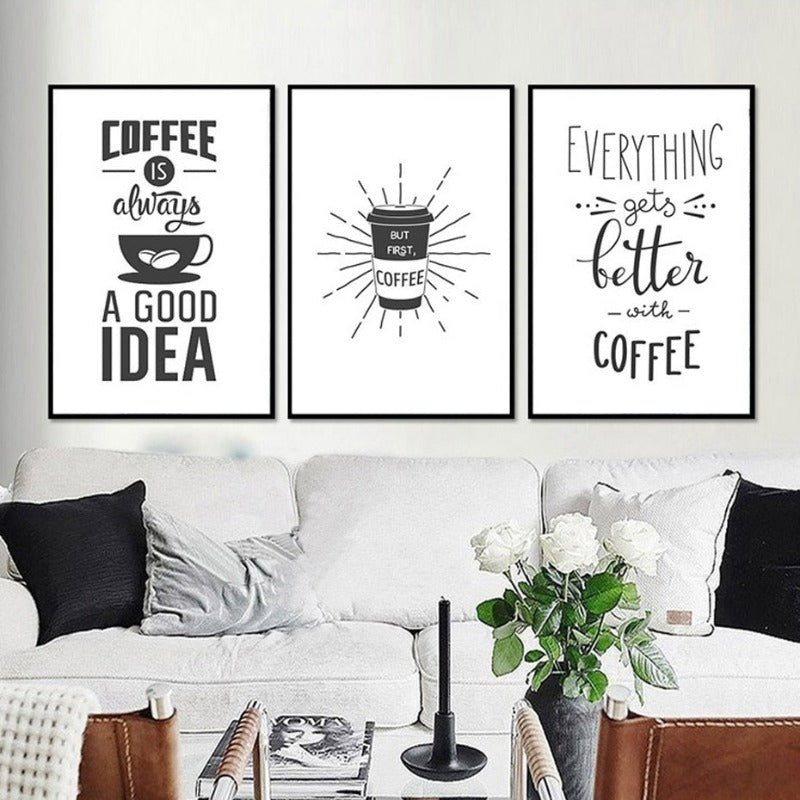 Coffee Time - Leinwand Wandkunst Gemälde