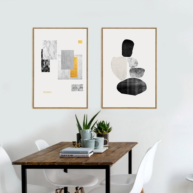 Abstract Geometrisch Nordisch - Leinwand Wandkunst Malerei
