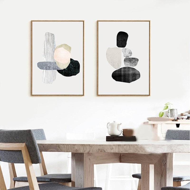 Abstract Geometrisch Nordisch - Leinwand Wandkunst Malerei