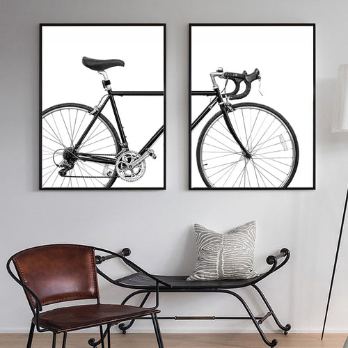 Minimalistisches Fahrraddruck - Leinwand Wandkunst Gemälde