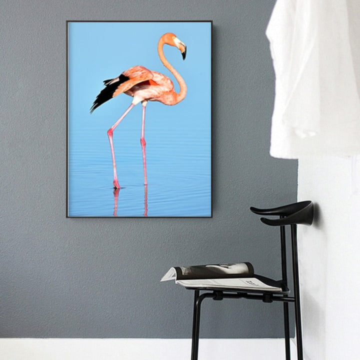 Flamingo In Seascape - Leinwand Wandkunst Malerei