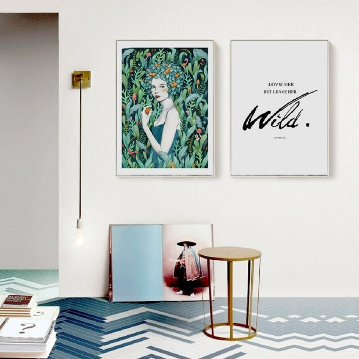 Nordic Refresh Mädchen Poster Wandbild - Leinwandbild