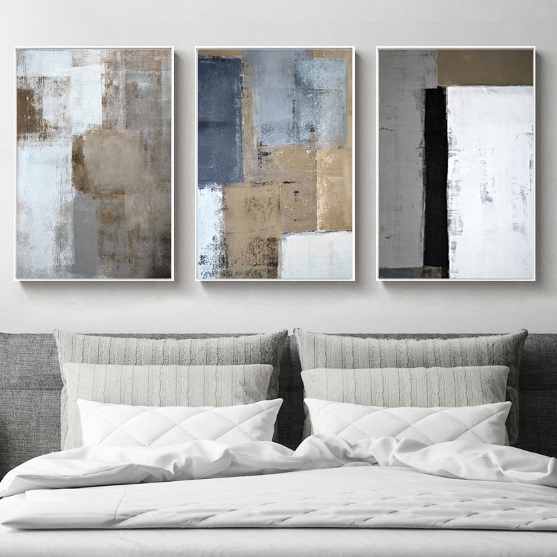 Abstrakte Vintage-Leinwanddrucke aus Europa – Wandkunst auf Leinwand